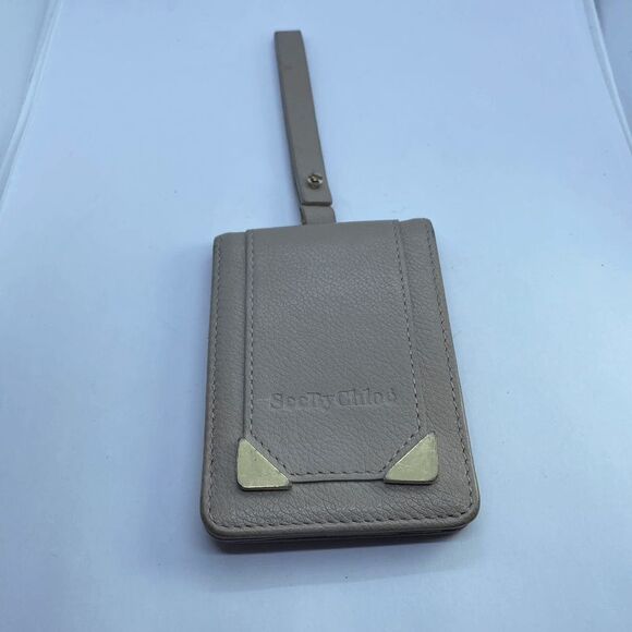 See By Chloe Tan Leather Attachable Card / ID Case w/ Dust Bag - Picture 3 of 8